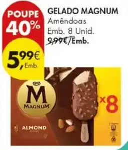 Pingo Doce gelado magnum amêndoas promoção