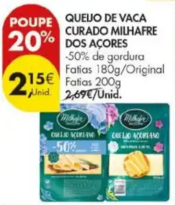 Pingo Doce Queijo de vaca curado milhafre dos açores promoção