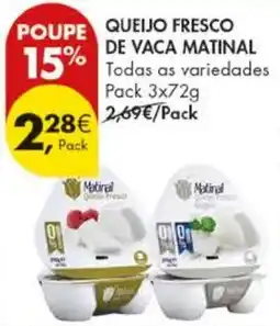 Pingo Doce Queijo fresco de vaca matinal promoção