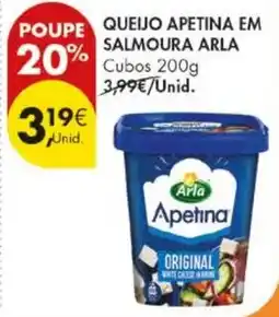 Pingo Doce Queijo apetina em salmoura arla promoção