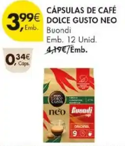 Pingo Doce Cápsulas de café dolce gusto neo buondi promoção