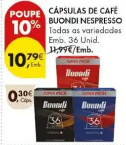Pingo Doce cápsulas de café buondi nespresso promoção