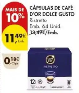 Pingo Doce Cápsulas de café d'or dolce gusto ristretto promoção
