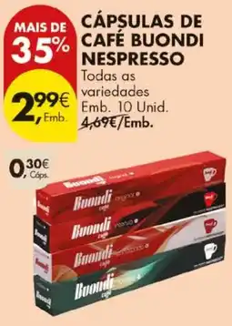 Pingo Doce Cápsulas de café buondi nespresso promoção
