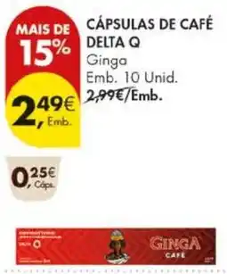 Pingo Doce Cápsulas de café delta q ginga promoção