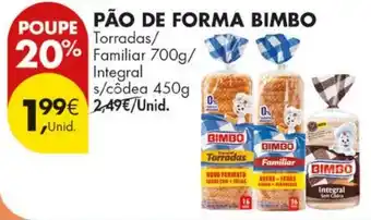 Pingo Doce pão de forma bimbo promoção