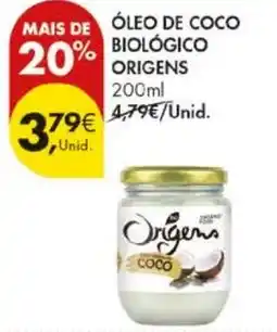 Pingo Doce Óleo de coco biológico origens promoção