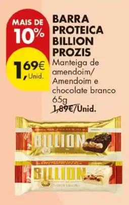 Pingo Doce Barra proteica billion prozis promoção