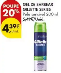 Pingo Doce gel de barbear gillette series promoção
