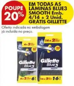 Pingo Doce Gillette Blue3 Smooth promoção