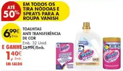 Pingo Doce toalhitas anti transferência de cor vanish promoção