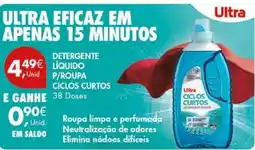 Pingo Doce Ultra detergente liquido p/roupa ciclos curtos promoção