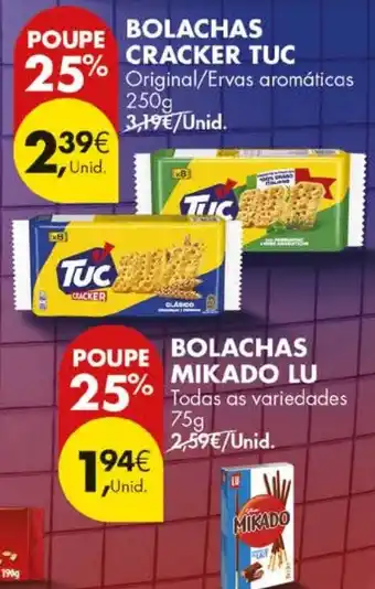 Pingo Doce Bolachas cracker tuc promoção