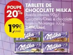 Pingo Doce Tablete de chocolate milka promoção