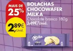 Pingo Doce bolachas chocowafers milka promoção