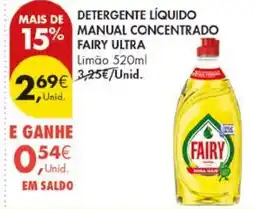 Pingo Doce Detergente líquido manual concentrado fairy ultra promoção