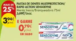 Pingo Doce pastas de dentes multisprotection/rapid action sensodyne promoção
