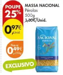 Pingo Doce Massa nacional pérolas promoção