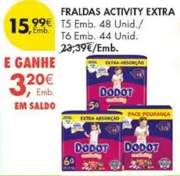 Pingo Doce Fraldas activity extra dodot promoção