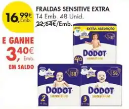 Pingo Doce Fraldas sensitive extra dodot promoção