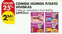 Pingo Doce comida húmida p/gato whiskas promoção