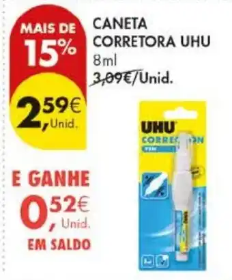 Pingo Doce caneta corretora uhu promoção