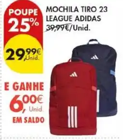 Pingo Doce Mochila tiro 23 league adidas promoção