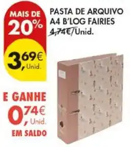 Pingo Doce Pasta de arquivo a4 b'log fairies promoção
