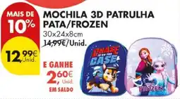 Pingo Doce Mochila 3d patrulha pata/frozen promoção