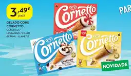 Spar Cornetto gelado cone clássico / morango / limão promoção
