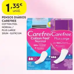 Spar Pensos diários carefree cotton feel normal / plus large promoção