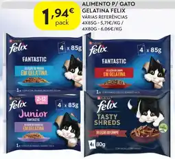 Spar Alimento p/ gato gelatina felix promoção