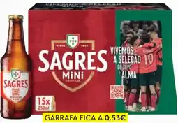 Spar Sagres mini cerveja promoção