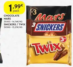 Spar Chocolate mars snickers / twix promoção