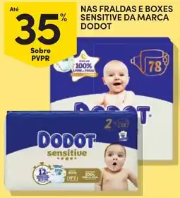 Continente Fraldas e boxes sensitive da marca dodot promoção