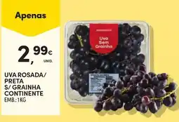 Continente Uva sem grainha promoção