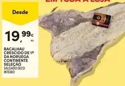 Continente Bacalhau crescido de 1ª da noruega continente seleção salgado seco inteiro promoção