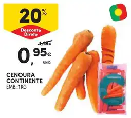 Continente Cenoura continente promoção