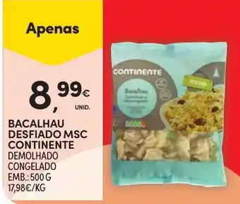 Continente Bacalhau desfiado msc continente promoção