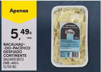 Continente bacalhau-do-pacifico desfiado continente promoção