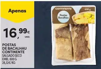 Continente Postas de bacalhau continente salgado seco promoção