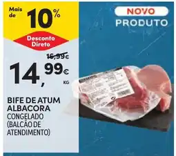 Continente Bife de atum albacora congelado promoção
