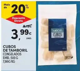 Continente Cubos de tamboril congelados promoção