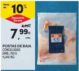 Continente Postas de raia congeladas promoção