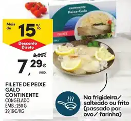 Continente filete de peixe galo continente promoção