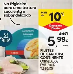 Continente filetes de garoupa continente promoção