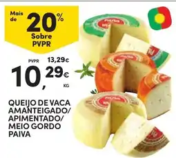 Continente Queijo de vaca amanteigado/apimentado/meio gordo paiva promoção