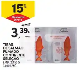 Continente Tiras de salmão fumado continente seleção promoção