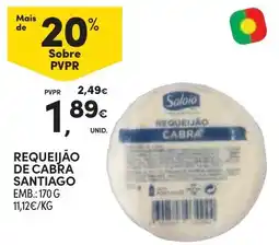 Continente Requeijão de cabra santiago promoção