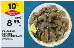 Continente Camarão grande 20/30 vannamei congelado promoção